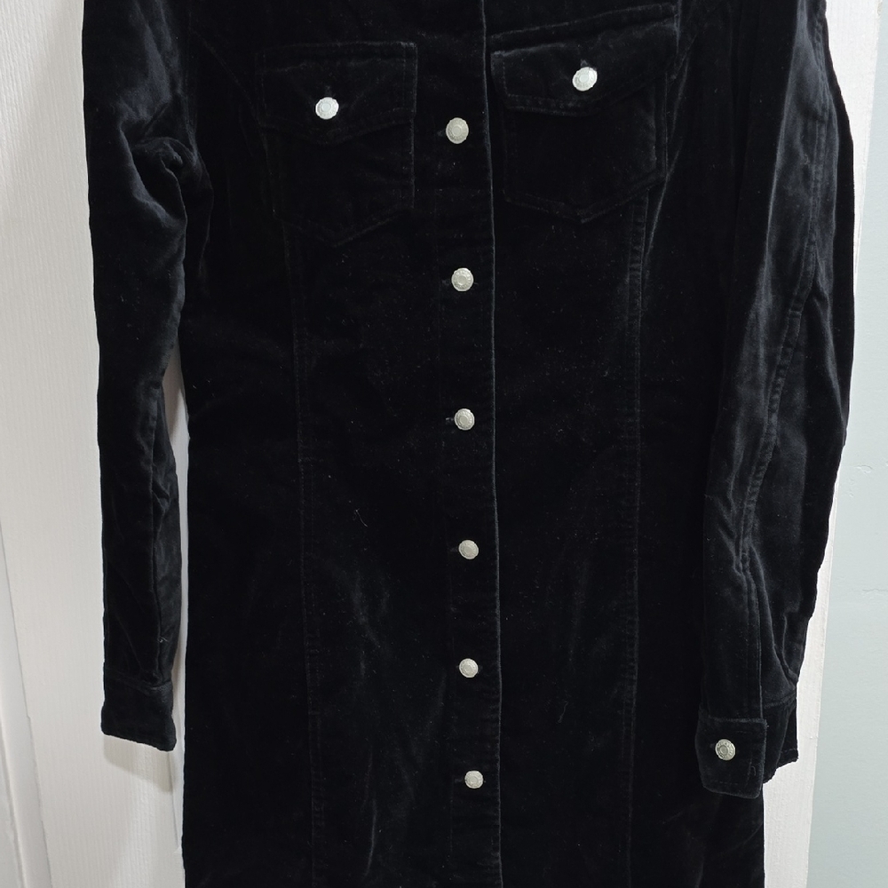 GAP Black Velvet Dress Woman's Size 4 - Picture 4 of 11